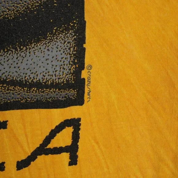 Vintage Crazy Shirts Kilauea Shirt Mens XL Gold‎ Yellow Lava Volcano Hawaii - Picture 8 of 11